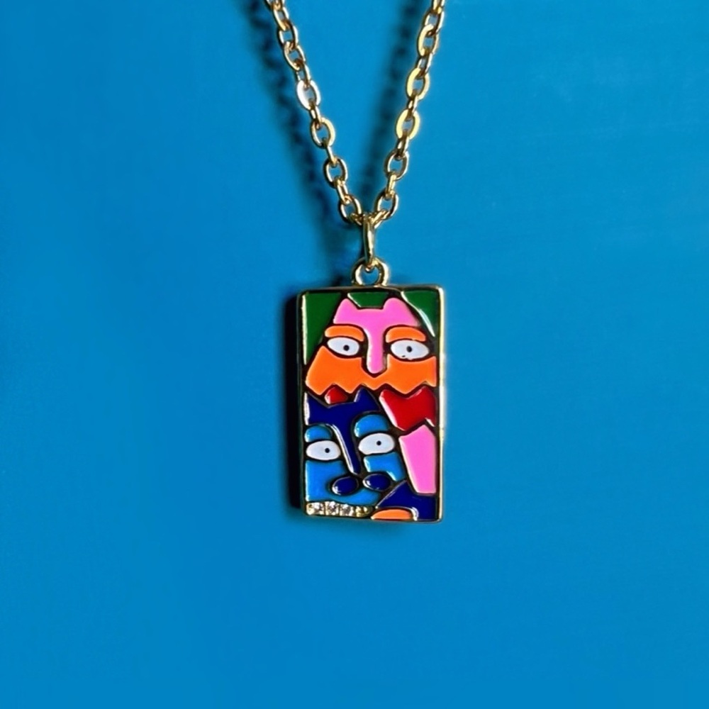 Colorful Cat Necklace